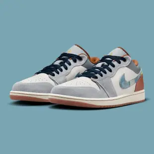 【NIKE 耐吉】休閒鞋 AIR JORDAN 1 LOW DENIM 丹寧 男鞋 FZ5042-041