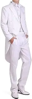 [StarDY] Men's Tuxedo Costume Classic Slim Fit Tuxedo Suit Chorus Musician Cosplay Adult Magician Tailcoat Magic Show Swallowtail