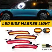 6pcs Front Amber Rear Red LED Side Marker Light Set For Mini Cooper R55 R56 R57 (for: Mini)