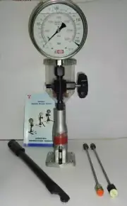 Diesel Injector Nozzle Pop Tester - 400 Bar, SS Body, 6" dial, Gly. Filled Gauge
