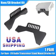 2 PCS Universal For Ham - CB Radio Transceiver Stand Mount Bracket Kit Black US