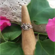 Sterling Silver Evil Eye Toe Ring