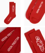Heron Preston Ctnmb C???? Long Sheer Tennis Socks Intarsia-Knit Sneaker Socks S