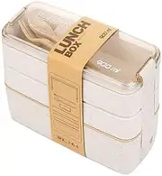AIMALL Bento Box 3-Layer Students Lunch Box Eco-Friendly 900ml Food Container, for Kids & Adults