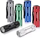 LED Mini Flashlights, Super Bright Flashlight with Lanyard, Assorted (6 Pack)