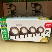 (4 Pack) HPM TULI LED Pond Light 12V Garden Spotlights MR16 IP68 Waterproof DIY