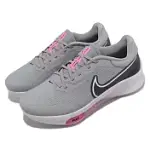 NIKE 高爾夫球鞋 AIR ZM INFINITY TOUR NEXT% 男女鞋 寬楦 灰 粉紅 高球 鞋釘 DM8446-060 24.5CM GREY/BLACK