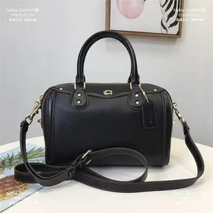 NaNa Outlet 代購 COACH 37862 新款荔枝紋全皮 C字LOGO 單肩波士頓包 斜跨枕頭包 手提女包 皮質超讚 附購證