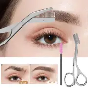 Eyebrow Trimmer Shaver With Comb Brush Brow Razor Makeup Tool Hair Scissors