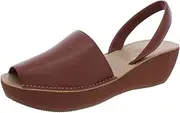 [Kenneth Cole] REACTION Women's Fine Glass Wedge Sandal, Brown, 6