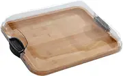 Cheese Board | Covered Fruit Platter Serving Tray with Lid,Practical Wooden Kitchenware, Covered Serving Dishes for Party, Picnic, Camping, Kitchen