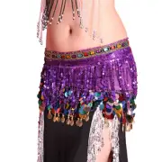 AU Women's Belly Dance Hip Skirt Scarf Wrap Ruffled Coin Sequin Tassel Hip Strap