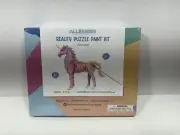 New- Allessimo Reality Puzzle Create and Paint Kit Unicorn ~Level 3~ Ages 5+