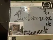 FolkArt Welcome Stencil /pochoir