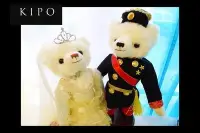 在飛比找Yahoo!奇摩拍賣優惠-KIPO-泰迪婚紗熊 王子公主 依莉莎白和菲利浦 結婚熊 N
