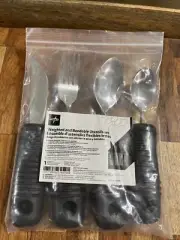 Medline Weighted & Bendable Utensil Set Fork Teaspoon Tablespoon Knife NEW