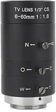 Microscopes Equipment F1.6 6-60mm HD CCTV Zoom Lens Big View High Working Distance CS C Mount Lens for Industrial COMS CCD Video Microscope Camera