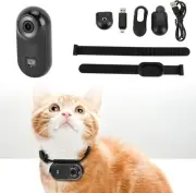 Plyisty Pet Collar Camera, Mini Action Camera for Pets, 1080p HD, WiFi, Black