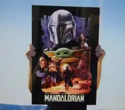 Sideshow ACME Star Wars Mandalorian Whatever It Takes Art Print Poster LED BN