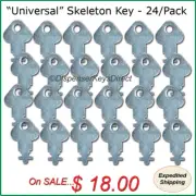 "Universal" Skeleton Dispenser Key - (24/pc.) "Master Pack"