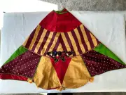 Mackenzie Childs Upscale MARZIPAN Large Christmas/Xmas 62" TREE SKIRT NEW m18