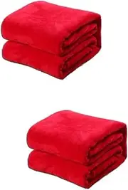 Zerodeko 2pcs Flannel Pet Blanket Elaborate Needle Stitching for Extra Warmth and Comfort