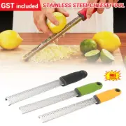 1-2X Hand Food Grater Stainless Steel Cheese Parmesan Lemon zester Flat Tool