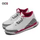 Nike 童鞋 Air Jordan 3 Retro PS 中童 小朋友 3代 親子鞋 喬丹 白 紅 爆裂紋 429487-126