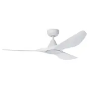 Surf DC Ceiling Fan 52" With LED Light Matt White - 20549901