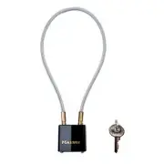 Master Lock 14" Steel Cable Gun Keyed Alike Retail Carded Black - 99KADSPT