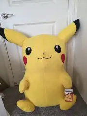 ADORABLE RARE JUMBO 32 INCH POKEMON PIKACHU PLUSH WITH TAG AND FREE SHIPPING