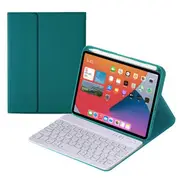 Wireless Keyboard For iPad Mini 6 Round key Keyboard Case With Pencil Holder-Dark Green