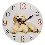 French Country Retro Wall Clock Cream Labrador Clock 34cm CBA-423H