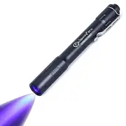LIGHTFE UV Flashlight 365nm Purple Light Identification handheld Flashlight black UV torch AAA battery For Lamp -Spot Scorpions, Pet Urine, Counterfeit Money, Bed Bugs…(UV D11-365nm)