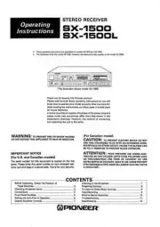 Pioneer SX-1500 Receiver Owners Manual