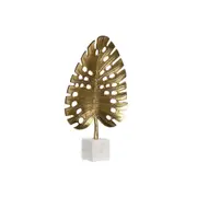 Decorative Figure Dkd Home Decor 28 x 7.5 x 47 Cm Golden White Tropical Leaf of a Plant