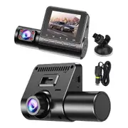 Dash Cam Front and Rear Inside HD Wide Angle Dashboard Camera Driving Recorder-2 Lenses
