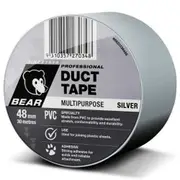 BEAR 48mm x 30m Silver PVC Multi Purpose Duct Tape 66623336454