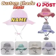 Personalised Bucket Hat Beach Sun Cap Baby Custom Name Adjustable Child Care Kid
