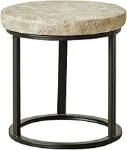 Vanity Stool with Metal Base, Vanity Bench, Upholstered Decorative Furniture,Iron Dining Table Stool, Fashionable Low Stool with Silent Non-Slip Feet, 28x28cm-E