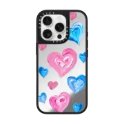 iPhone 16 Pro Mirror Case MagSafe Compatible Painted Hearts