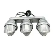 Triple Incandescent Mini Auxiliary Light Clear Watermelon Lenses w/ Visor