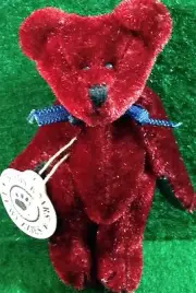 BOYDS BEARS 1999 Thisbey F. Wuzzie MINIATURE Poseable RED Bear 595160-02 Retired