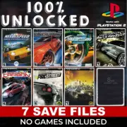 Need For Speed 100% Save Pack 8MB PS2 Memory Card Unlocked Complete 2024
