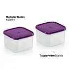 2pcs TUPPERWARE Modular Mates Square #2 Dewberry 2.6L Airtight Pantry Storage