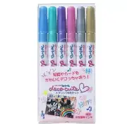 Sakura Crepas Water-based Pen Photo Pen Deco Cute Metallic 6colorset
