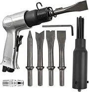 Air Pneumatic Gun Needle Scaler with Hammer Chisel Kit Rust Weld & Paint Remover