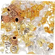 [Outanaya] 146pcs Metal Hair Cuffs for Dreadlocks and Braids Retro Hair Jewelry Accessories for Women Easy to Use and Remove Styles Suitable
