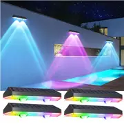 4Pcs Bright Solar Powered Door Fence Wall Lights LED Outdoor Garden Patio Lamp