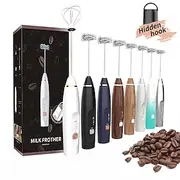 1pc Handheld Coffee Frother, USB-Rechargeable Hand Frother, With 2 Stainless Whisks, 3-Speed Adjustable Handheld Milk Frother For Cappuccinos, Hot Chocolate, M